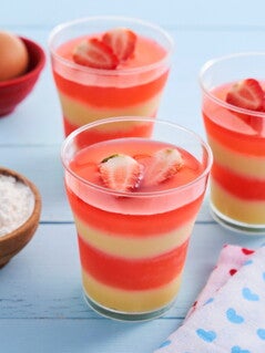 Layered Jelly Pudding Layered Jelly Pudding